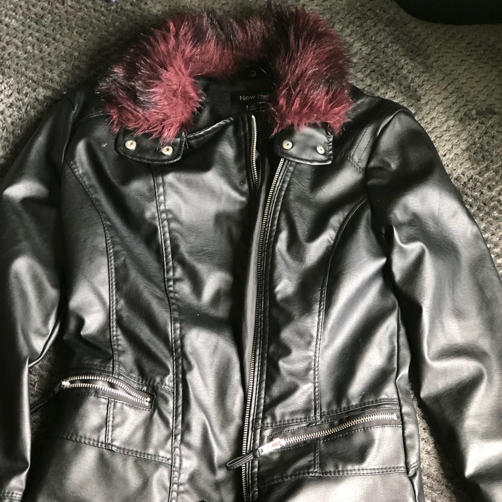 Black leather jacket